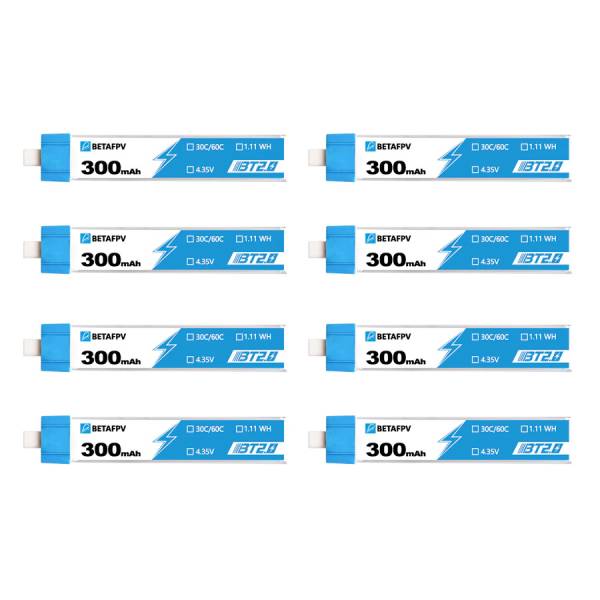 BetaFPV BT2.0 300mAh 1S 30C HV Battery (8pcs) 1 - BetaFPV