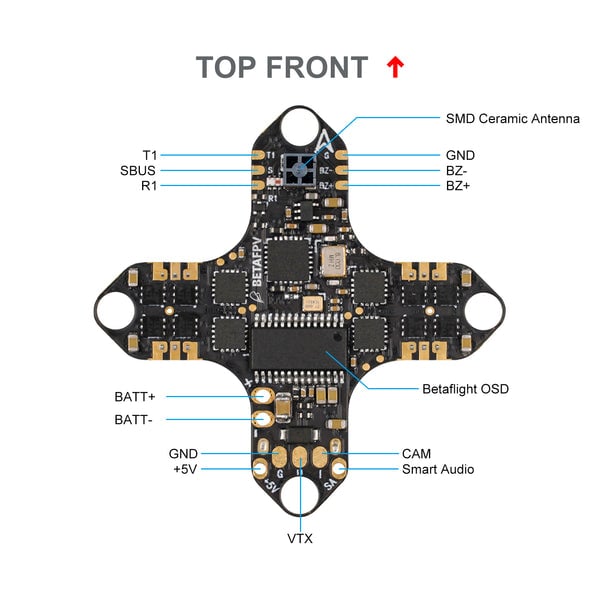 BetaFPV F4 1S 5A AIO Brushless Flight Controller (ELRS 2.4G) 9 - BetaFPV