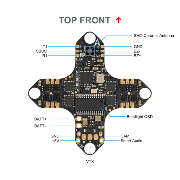 BetaFPV F4 1S 5A AIO Brushless Flight Controller (ELRS 2.4G) 6 - BetaFPV