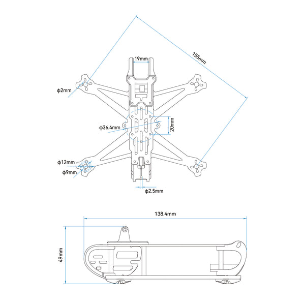 BetaFPV X-Knight 35 Frame Kit 8 - BetaFPV