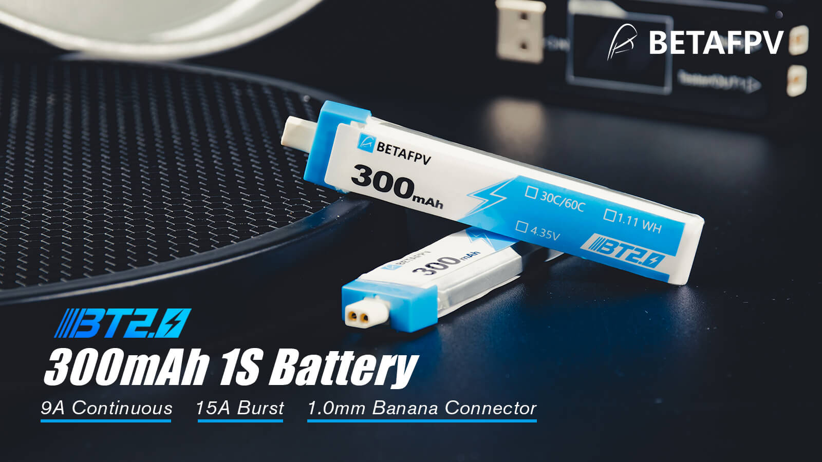 BetaFPV BT2.0 300mAh 1S 30C HV Battery (8pcs) 2 - BetaFPV