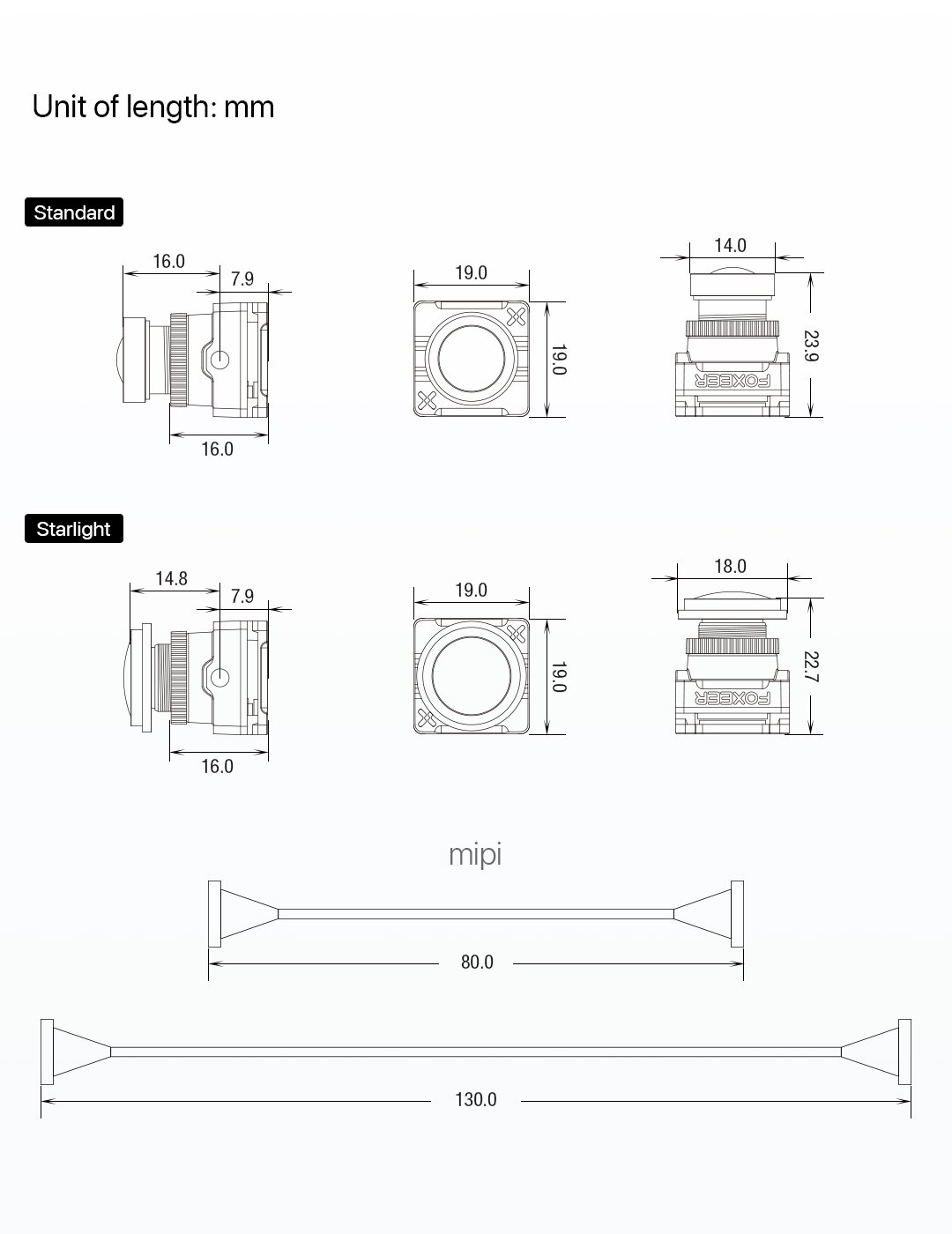 Foxeer Apollo Digital FPV MIPI Camera (Compatible with DJI Vista) - Starlight Lens 9 - Foxeer