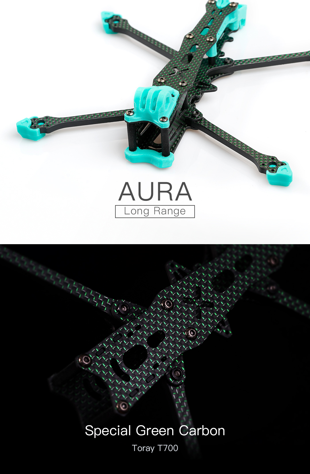 Foxeer 5" Aura Lite Freestyle & Long Range T700 Green Frame 6 - Foxeer