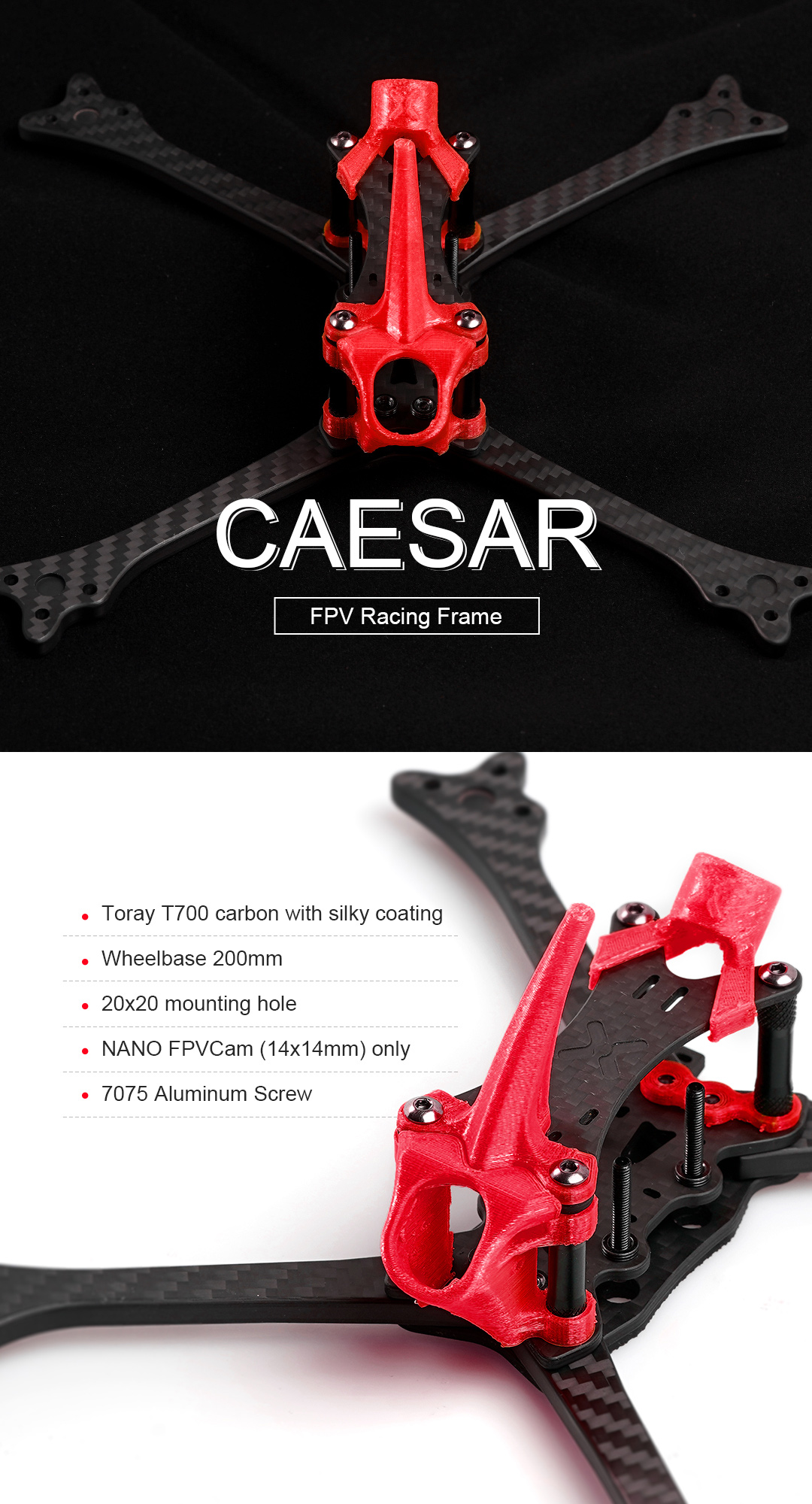 Foxeer 5" CAESAR Racing Frame T700 5 - Foxeer