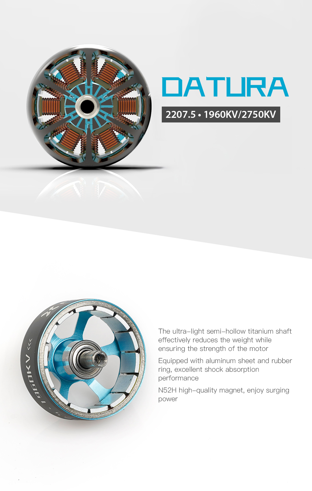 Foxeer Datura 2207.5 6s FPV Motor - 1960Kv 4 - Foxeer