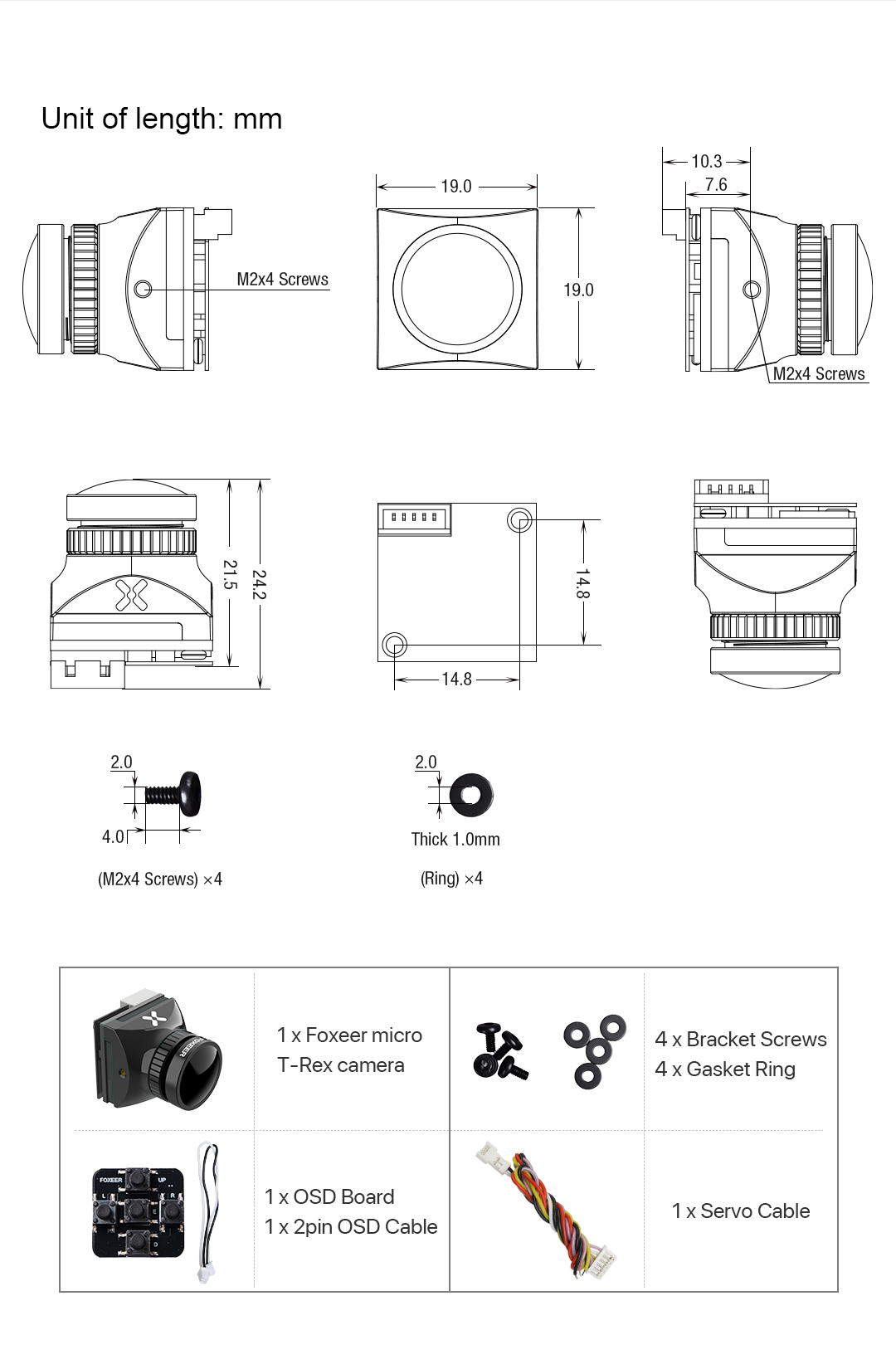 Foxeer T-Rex Micro 1500TVL 6ms Latency Super WDR FPV Camera 8 - Foxeer