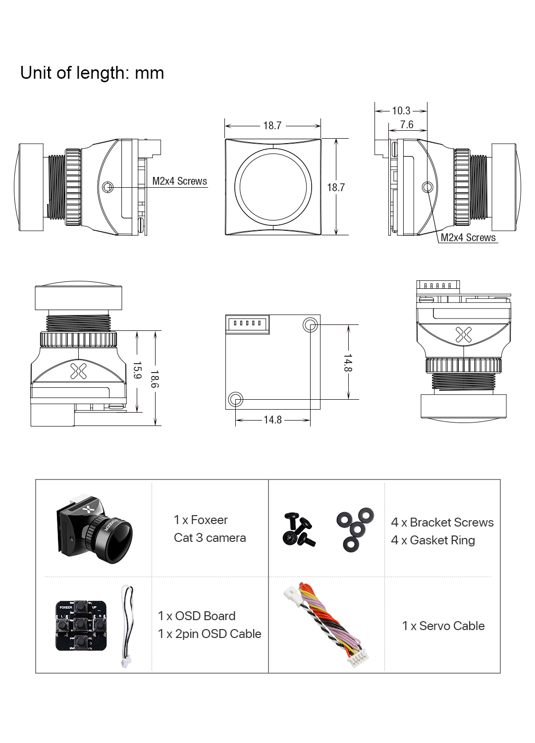 Foxeer Micro Night Cat 3 1200TVL 0.00001lux IR Sensitive Night Vision Camera 850nm IR Light 8 - Foxeer