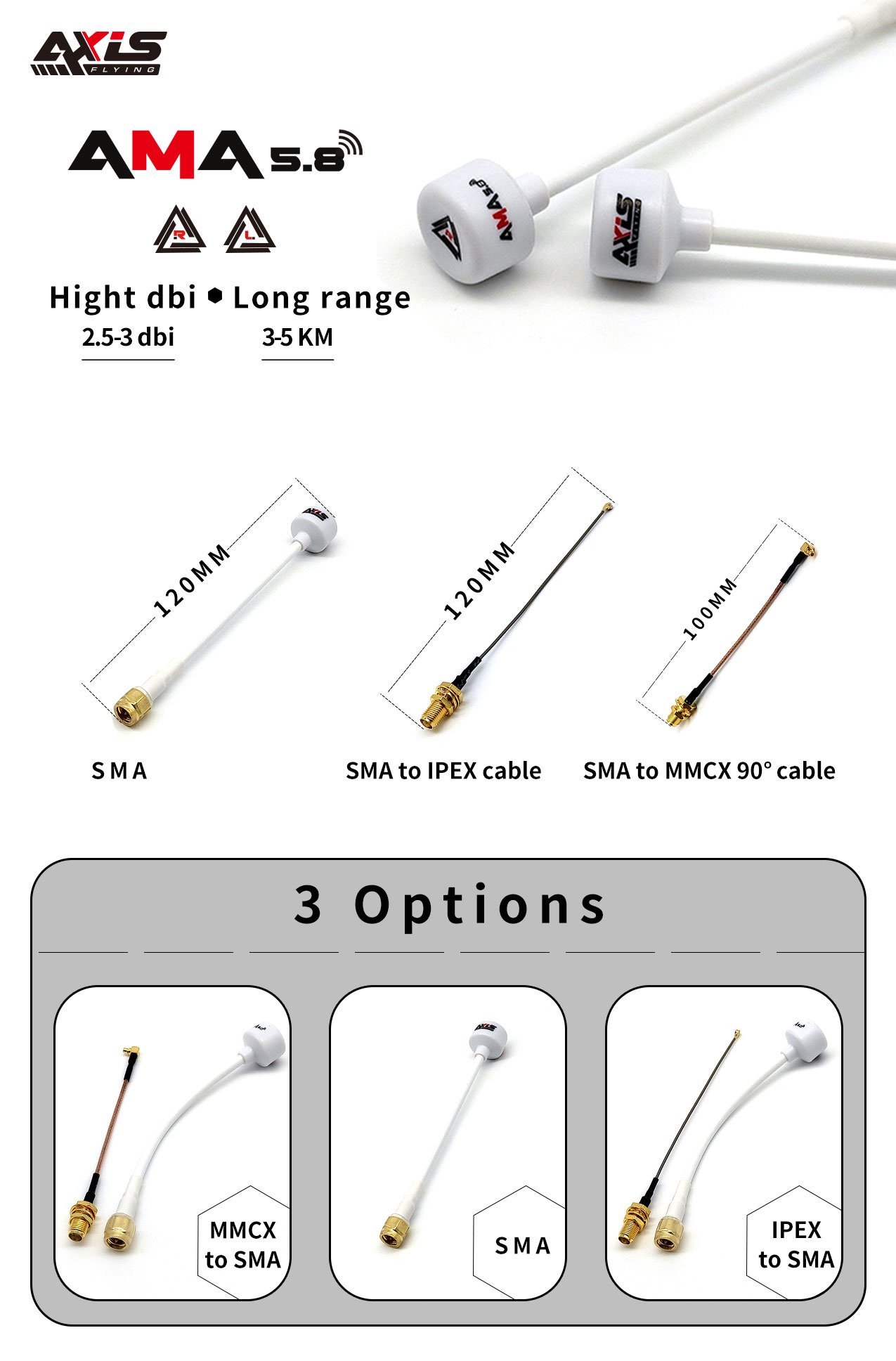 AxisFlying 5.8G SMA Antenna - (LHCP/RHCP) 28 -