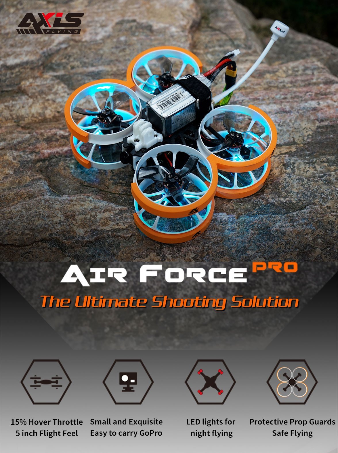 AirForce PRO-X8 2.5“ (Analog Version-600mW VTX) - PNP 7 - AxisFlying