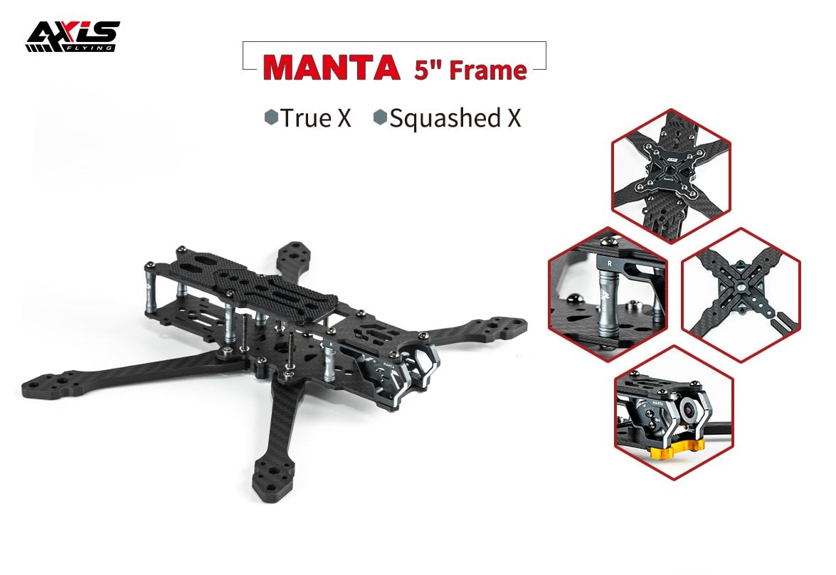 AxisFlying Manta 5 inch Freestyle FPV Frame -True X 5 - AxisFlying
