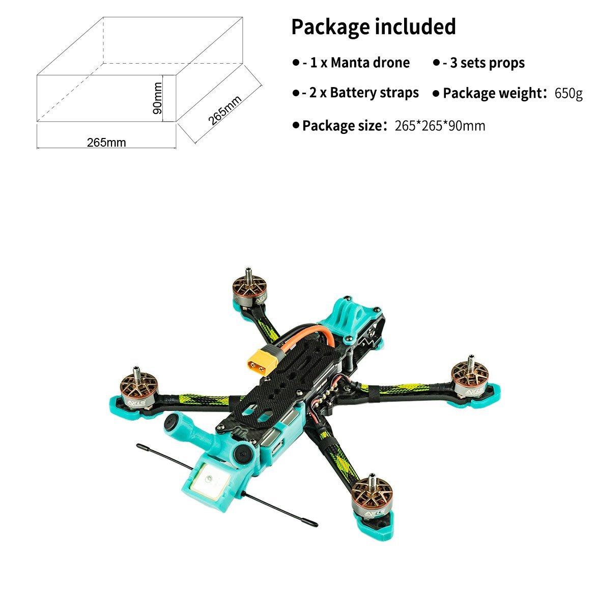 AxisFlying MANTA 5" 6s FPV Freestyle Drone- TrueX 12