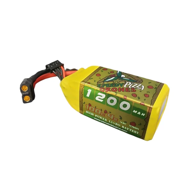 CNHL 1200MAH 14.8V 4S 100C SPEEDY PIZZA LIPO BATTERY - XT60 1 - CNHL