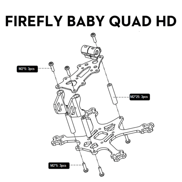 Flywoo Baby Quad 1.6'' Frame kit - HD Frame - Image 5