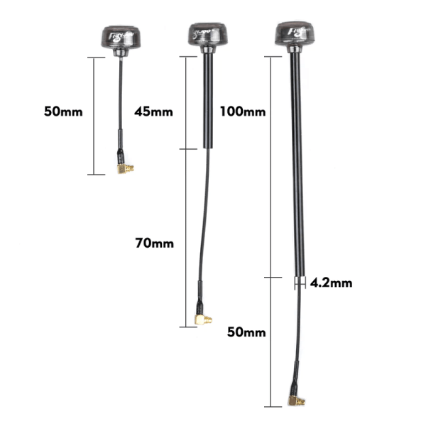 FLYWOO Circular Polarized 5.8GHz 90° MMCX Antenna - LHCP\RHCP - Pick Your Length