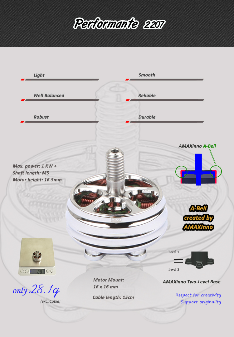 Amax Performante 2306 FPV Motor - Pick Your Kv 3 - Karearea