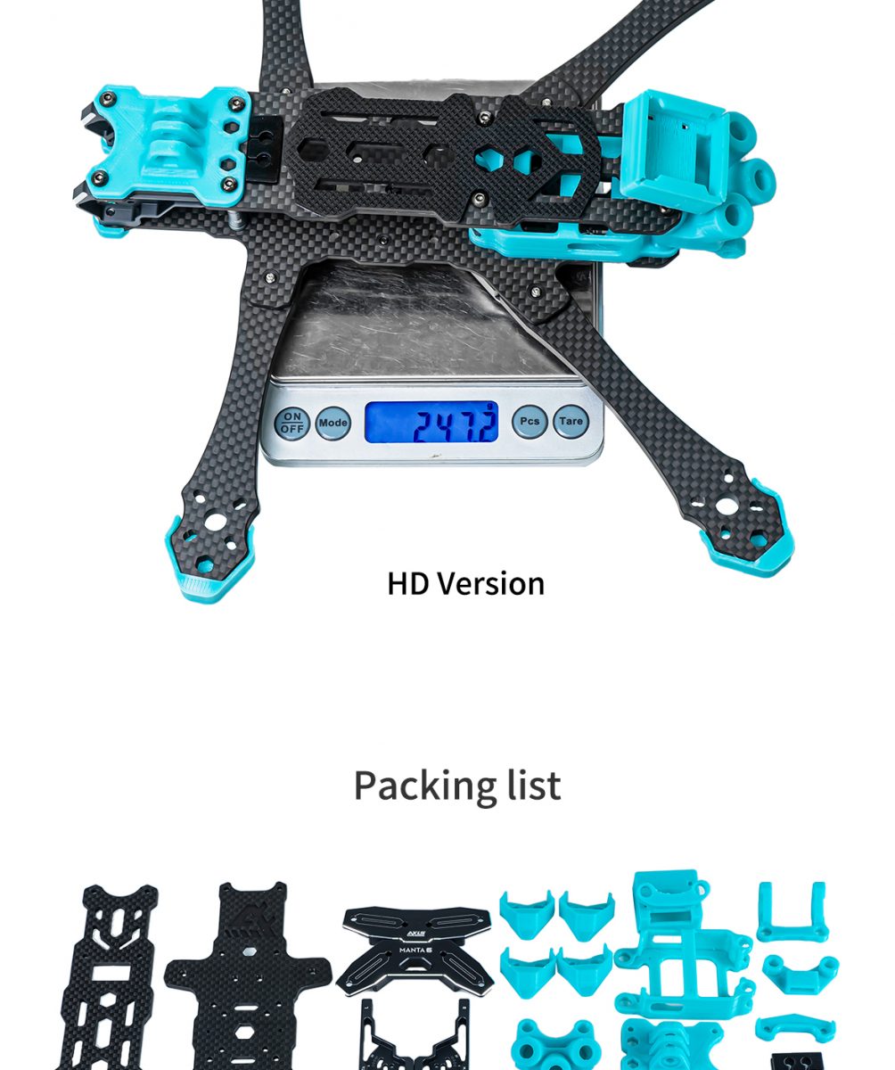 Axisflying Manta 6inch Mid-Range Cinematic Freestyle Frame Kit (HD Version) 18 - AxisFlying