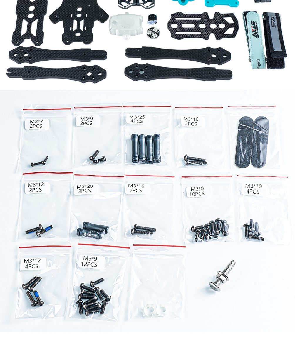 Axisflying Manta 6inch Mid-Range Cinematic Freestyle Frame Kit (HD Version) 19 - AxisFlying