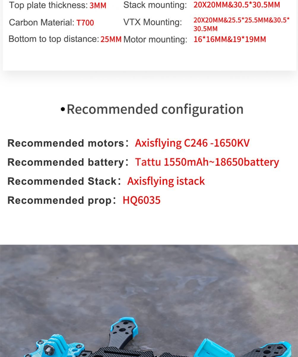 Axisflying Manta 6inch Mid-Range Cinematic Freestyle Frame Kit (HD Version) 18