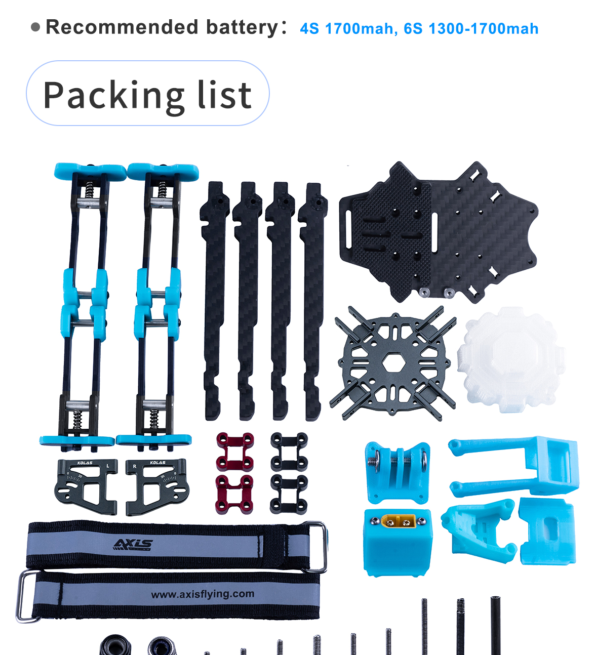 Axisflying KOLAS 6inch Long Range folding Frame Kit 11 - AxisFlying