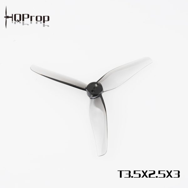 HQProp T3.5x2.5x3 Tri-Blade 3.5" Props (4 Pack) - Grey - Image 2