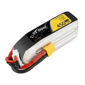 Tattu 14.8V 75C 4S 450mah Lipo Battery Pack With XT30 Plug- Long Size For H Frame 8 - Tattu