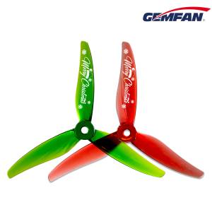 Gemfan 51466 V2 Hurricane 3-Blade Propellers (4 Pairs) - Santa Claus Christmas Edition 3 - Gemfan