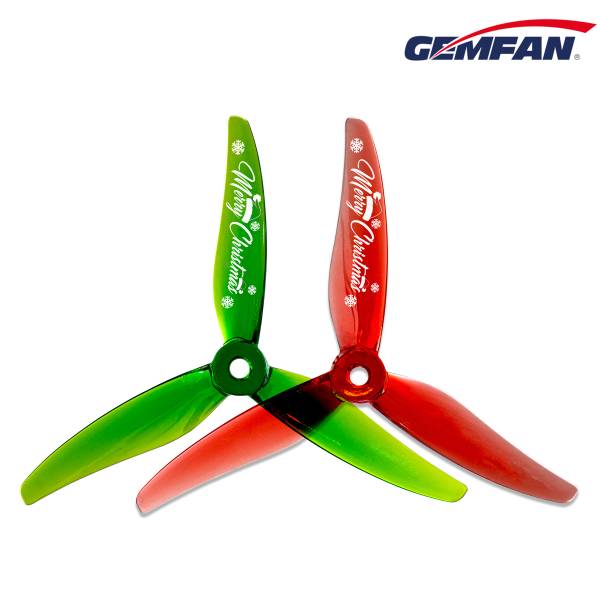 Gemfan 51466 V2 Hurricane 3-Blade Propellers (4 Pairs) - Santa Claus Christmas Edition 2 - Gemfan