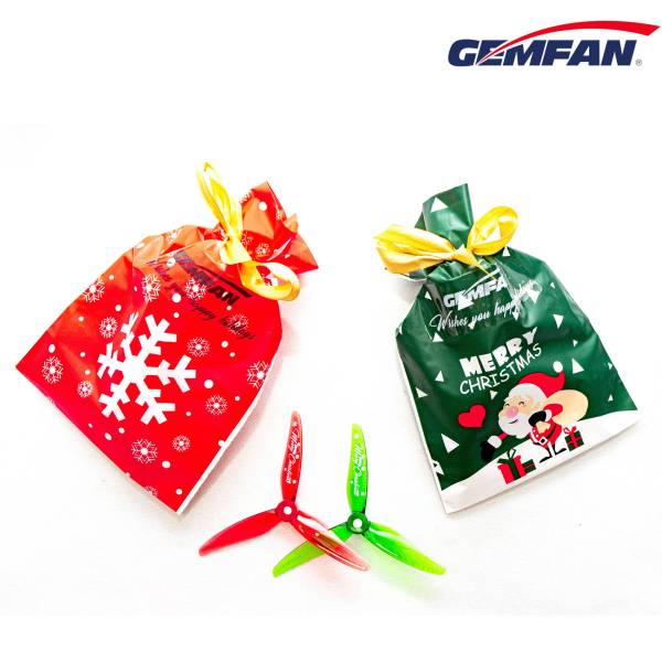 Gemfan 51466 V2 Hurricane 3-Blade Propellers (4 Pairs) - Santa Claus Christmas Edition 1 - Gemfan