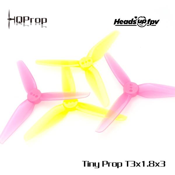 HQProp T3X1.8X3 Props (2CW+2CCW) - 1.5MM - Pick your Color 1 - HQProp