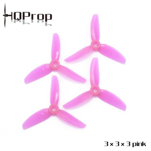 HQ Durable Prop 3X3X3 (2CW+2CCW)-Poly Carbonate (Light Pink- Set of 4)