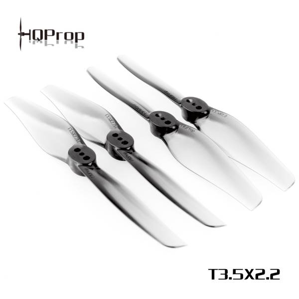 HQ Prop T3.5x2.2 Two-Blade 3.5" Prop 4 Pack - Grey