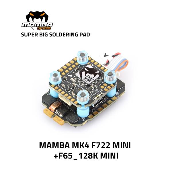 Diatone MAMBA MK4 F722 MINI F65 -128K MINI Flight Controller Stack - 20mm/M2