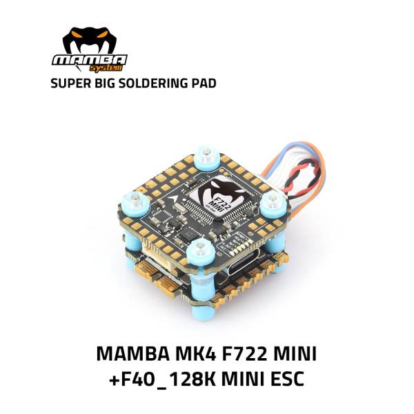 Diatone MAMBA MK4 F722 MINI F40 -128K MINI Flight Controller Stack - 20mm/M2