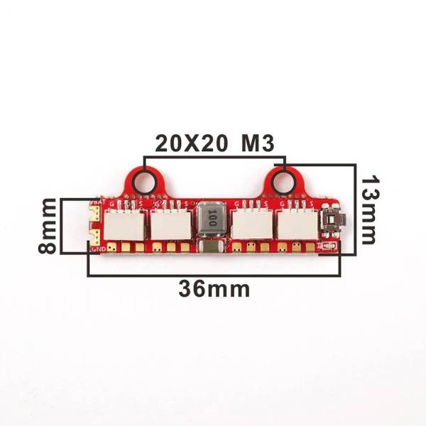 HGLRC 2812 LED Controller + 4 W554B LEDs - Image 3