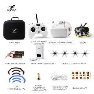 HGLRC KT20 2" FPV Racing Drone Analog RTF Kit - XM+ 2 - HGLRC