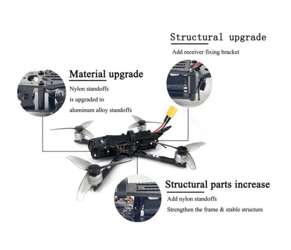 Darwin Baby Ape Pro V2 FPV Drone ELRS - Analog BNF - Image 2