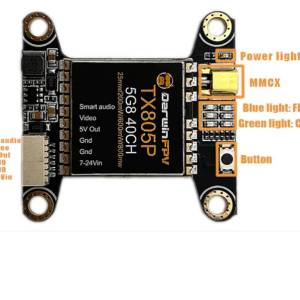 DarwinFPV 5.8G 40CH 25/200/600/800mW TX805P VTX 3 -