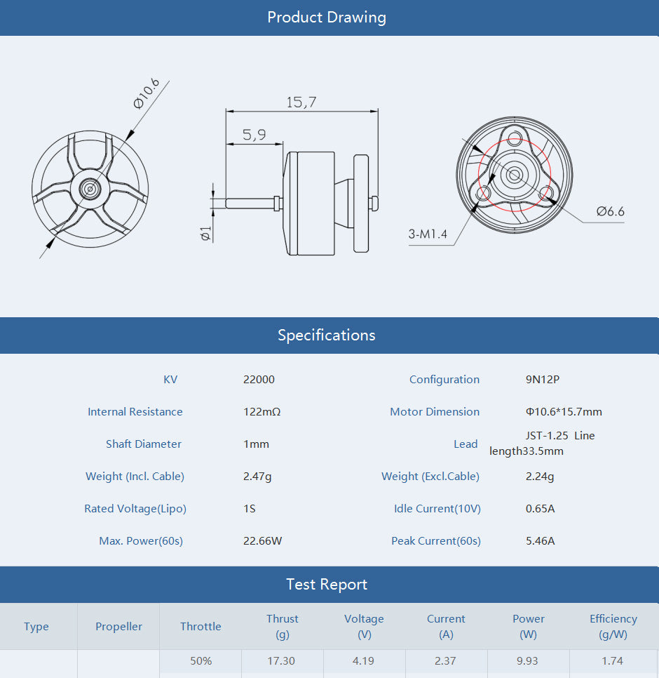 T-Motor M0803 Whoop/Micro Motor 13 - T-Motor