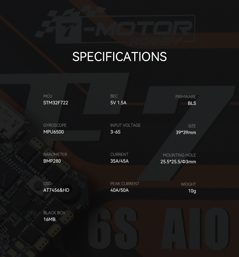 T-Motor F7 45A AIO 10 - T-Motor