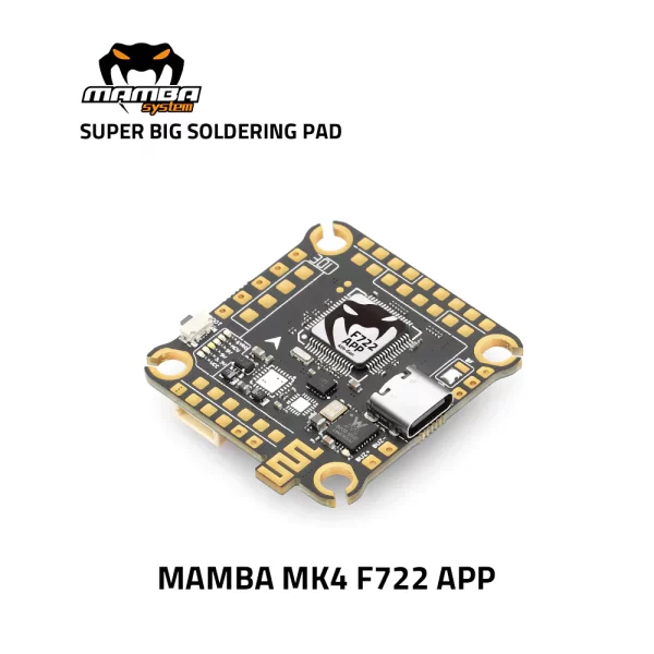 Diatone MAMBA MK4 F722 APP Flight Controller 45A 128K 3-6S ESC Stack - 30mm/M3 - Image 2