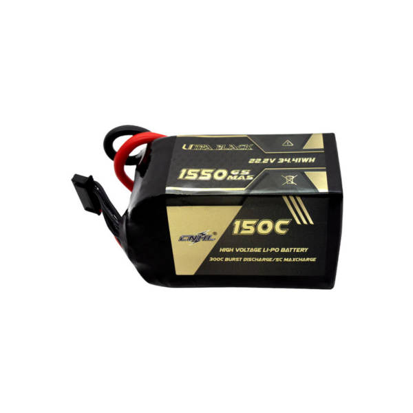 CNHL Ultra Black 1550mAh 22.2V 6S 150C Lipo Battery with XT60 Plug 1 - CNHL