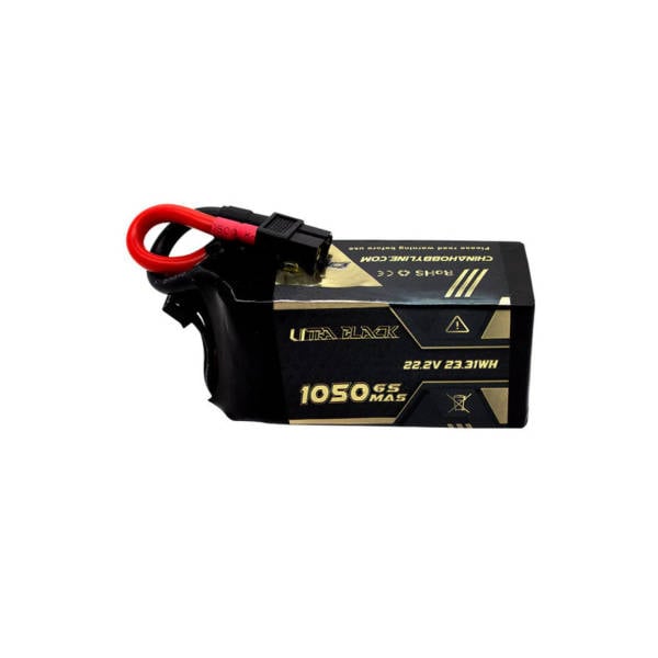 CNHL Ultra Black 1050mAh 22.2V 6S 150C Lipo Battery with XT60 Plug 1 - CNHL