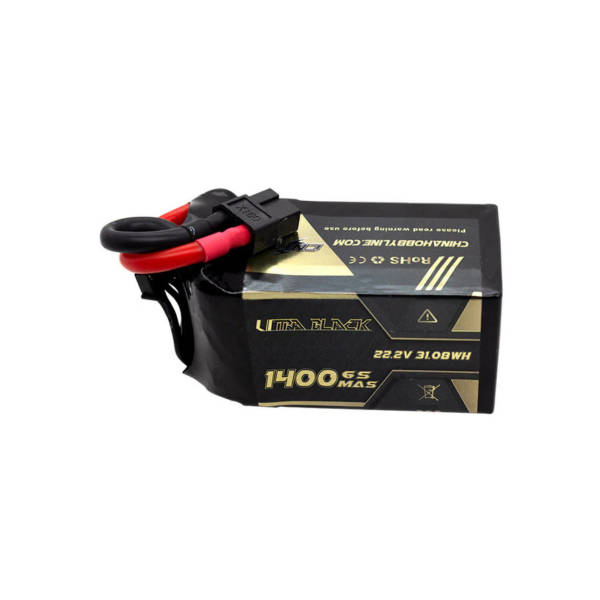 CNHL Ultra Black 1400mAh 6S 150C XT60 22.2V Lipo Battery - Image 3