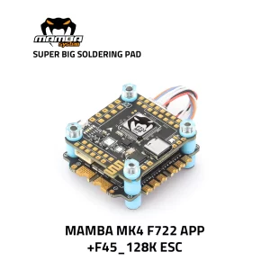 Diatone MAMBA MK4 F722 APP Flight Controller 45A 128K 3-6S ESC Stack - 30mm/M3