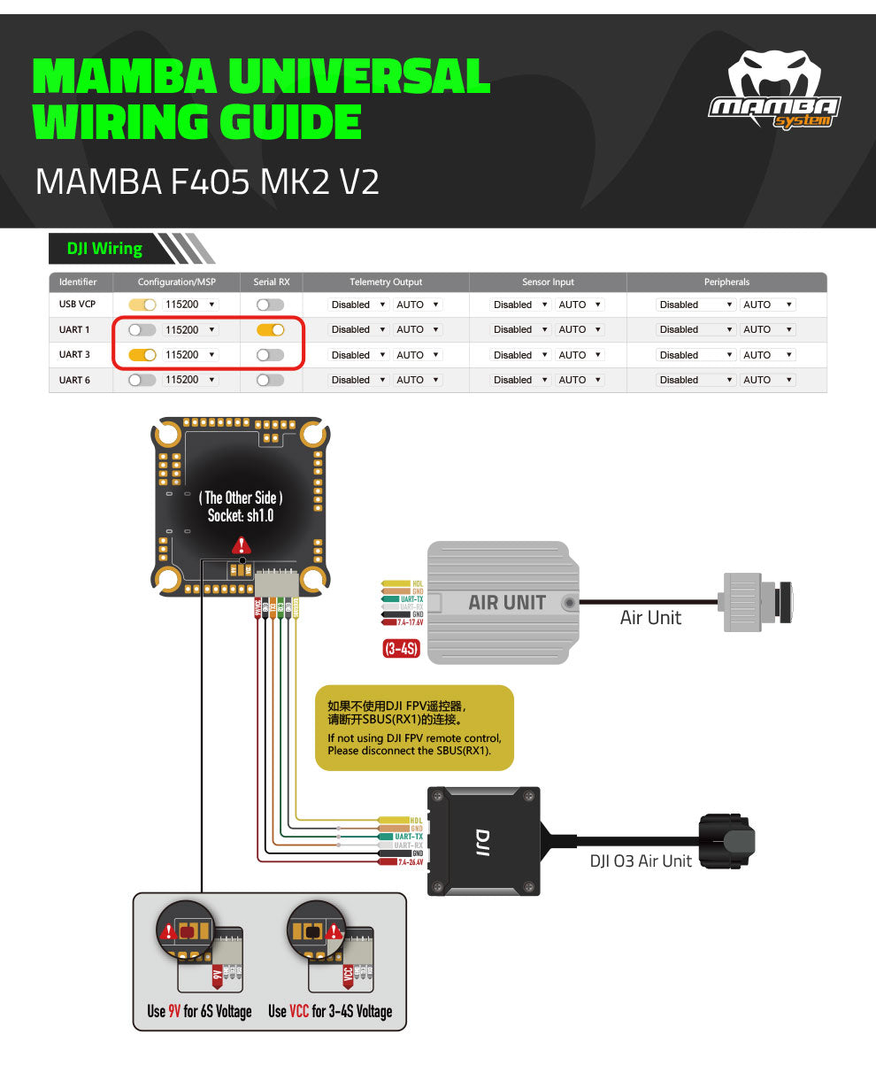 Diatone MAMBA F405MK2 V2 Flight Controller + F40MK2 Stack 6 - Diatone