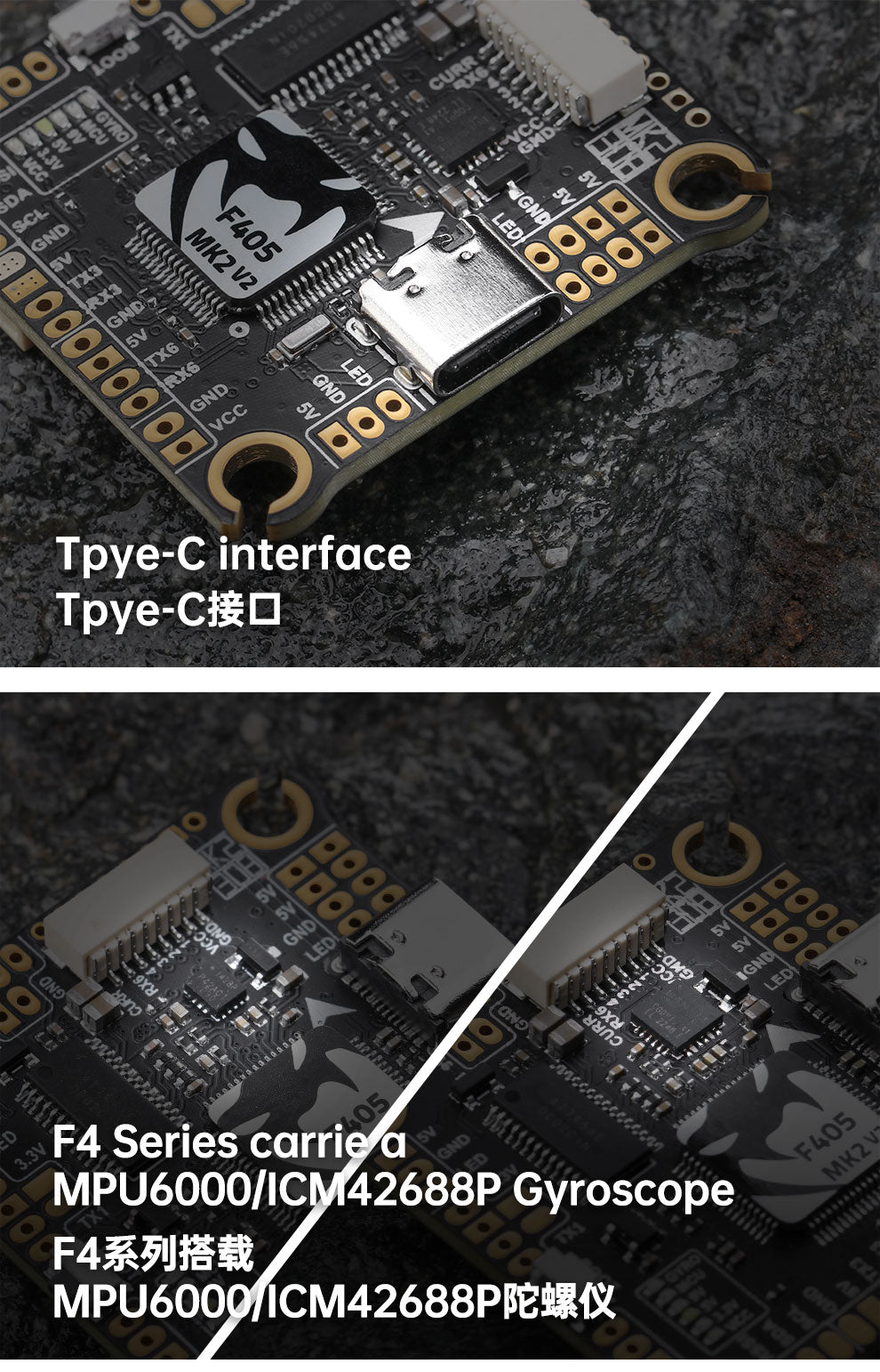 Diatone MAMBA F405MK2 V2 Flight Controller + F50 ESC Stack 3 - Diatone