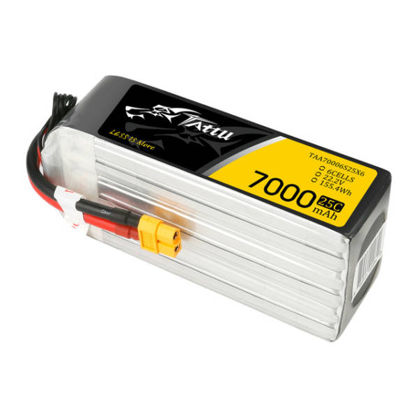Tattu 7000mAh  22.2V 6S  25C Lipo Battery Pack With XT60 Plug - Image 2