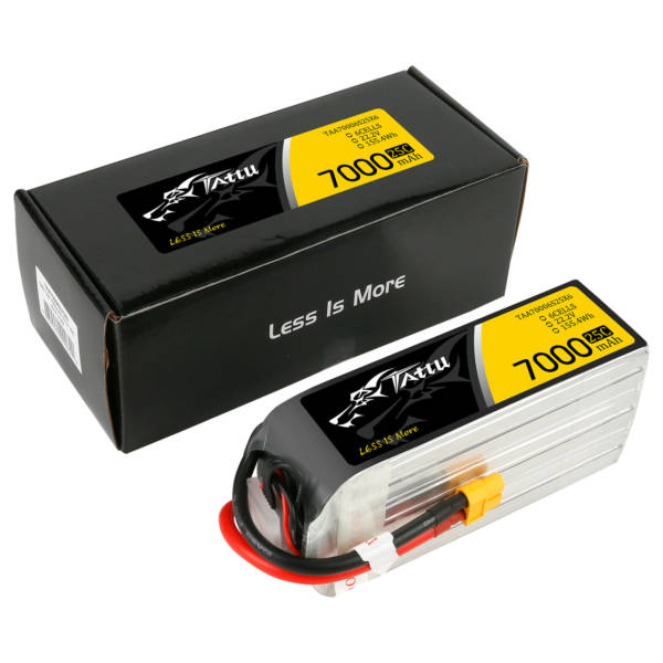 Tattu 7000mAh 22.2V 6S 25C Lipo Battery Pack With XT60 Plug 4 - Tattu