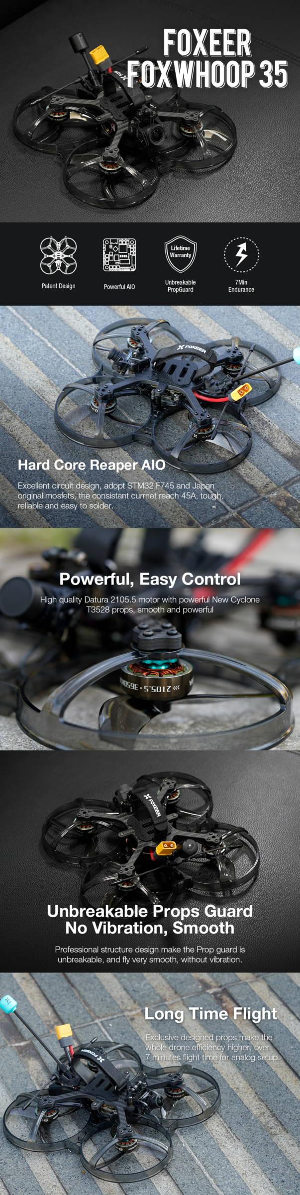 Foxeer Foxwhoop 35 Whoop Drone /w DJI O3 - PNP 4 - Foxeer