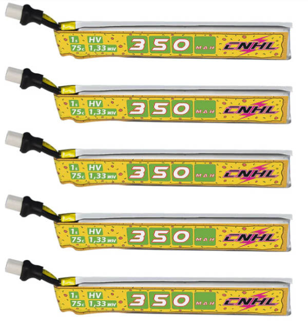 CNHL Pizza Series 350mAh 3.8V 1S 75C Lipo Battery with BT2.0 (5PCS/Packs) 2 - CNHL